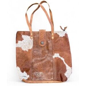 NEW Myra Bag Cowhide Genuine Leather Tote